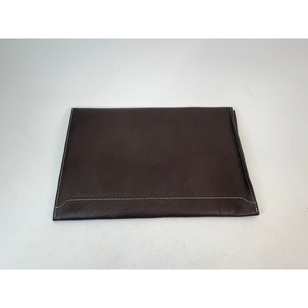 Boldrini Selleria Genuine Leather Clutch Made in Italy Brown Envelope‎ Bag - Picture 11 of 13